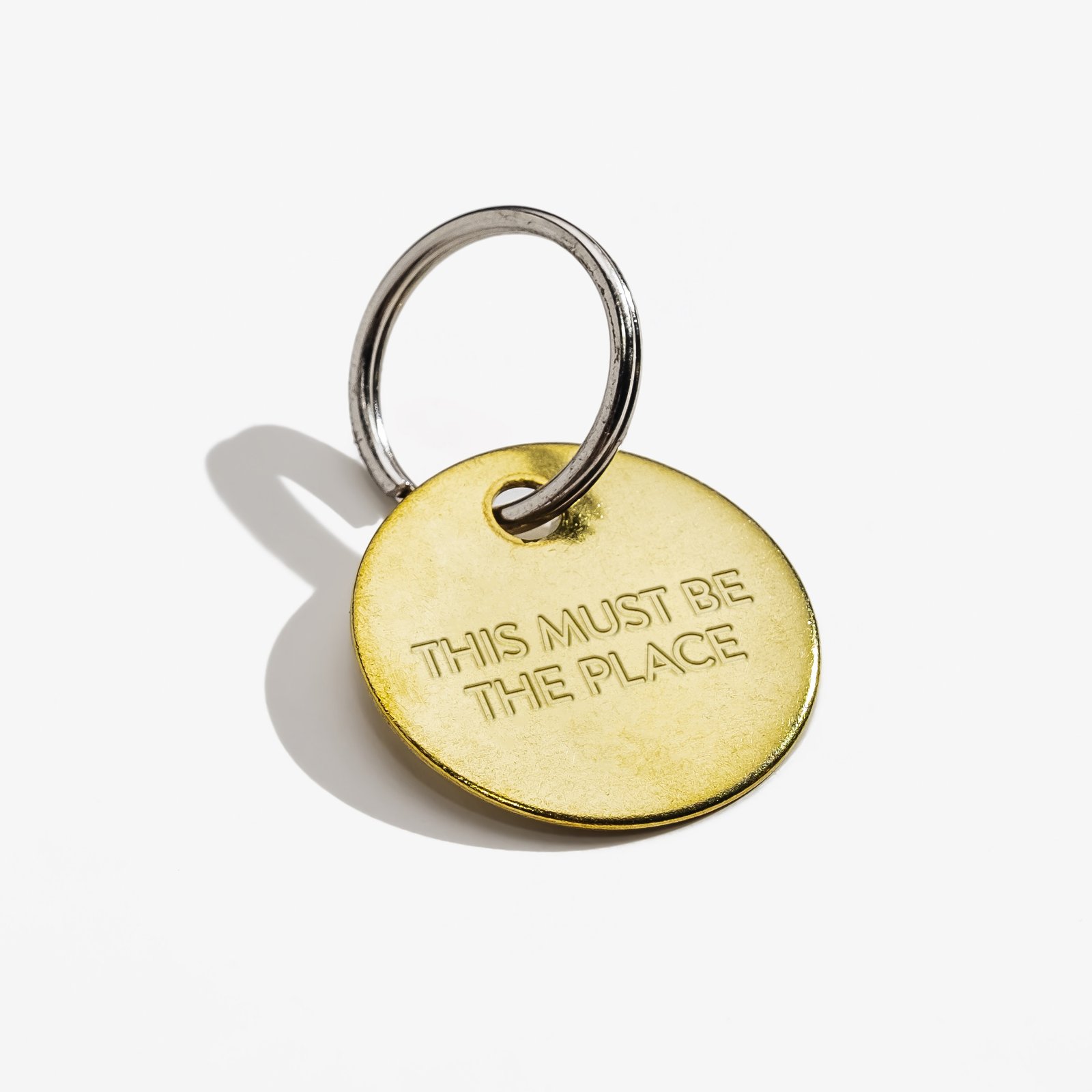 THIS MUST BE THE PLACE Medium Brass Keychain